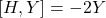 [H,Y]=-2Y